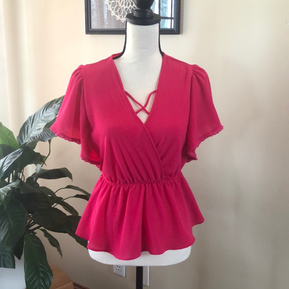 Hot Pink Monteau Blouse